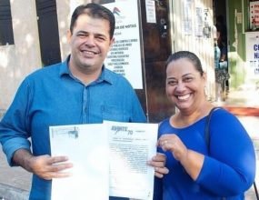 Candidato a prefeito de Parauapebas assina termo de compromisso para garantir continuidade de obras no município.