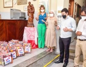 Governo do Pará entrega 400 cestas básicas a seis instituições de acolhimento em Belém.